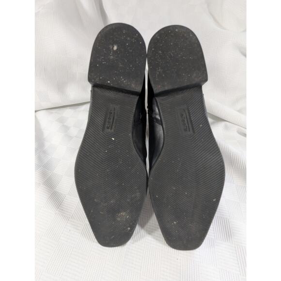 TALBOTS! FINE BLACK GENUINE LEATHER STUDDED HEEL NIPPED TOE ANKLE BOOTS! SZ 8.5B - Picture 11 of 12